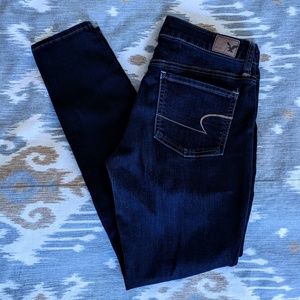 American Eagle Dark Wash Super Stretch Jegging 4s